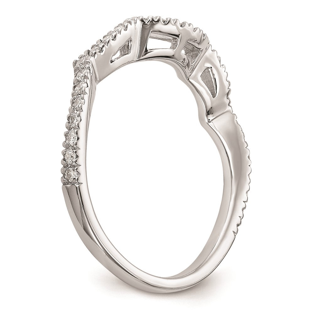 14K Weißgold Ehering mit natürlichen Diamanten
