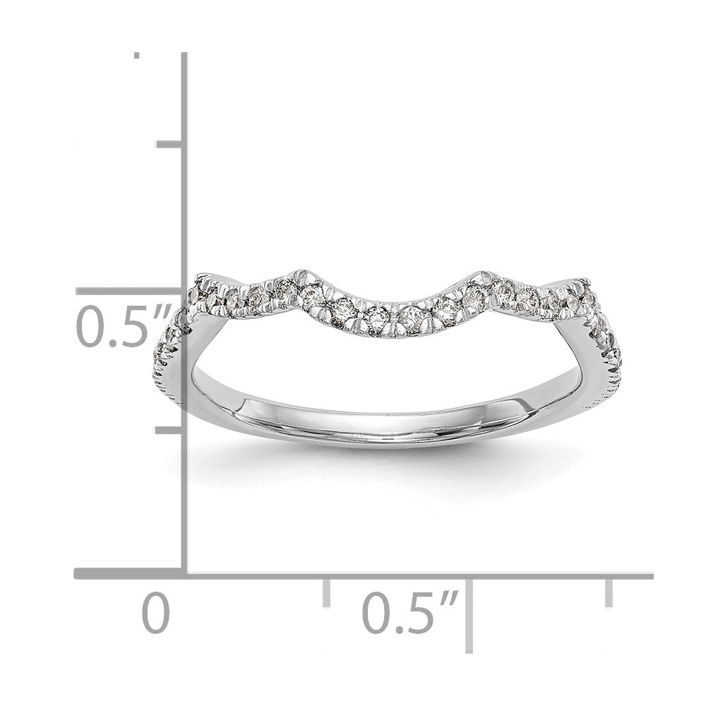 14K Weißgold Ehering mit natürlichen Diamanten