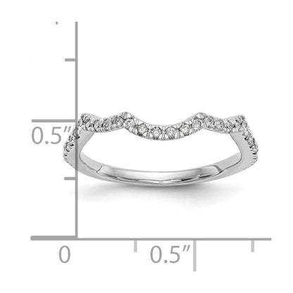 14K Weißgold Ehering mit natürlichen Diamanten