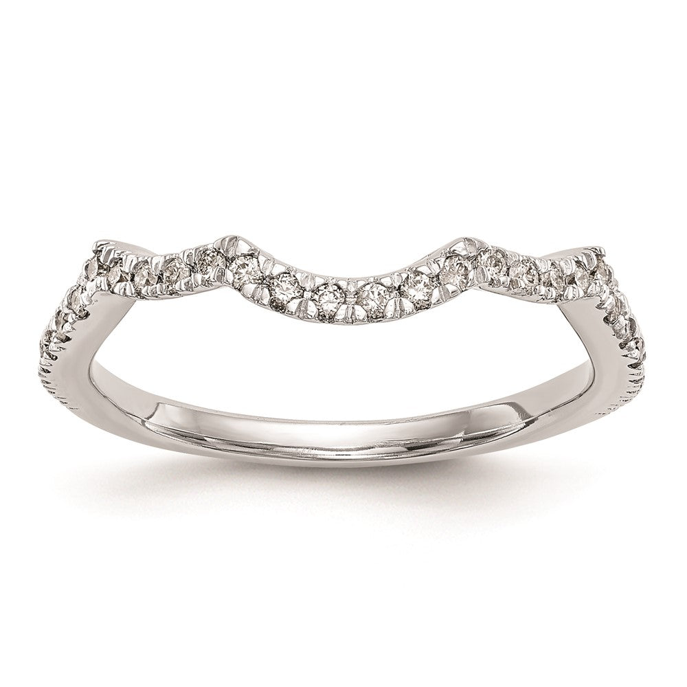 14K Weißgold Ehering mit natürlichen Diamanten