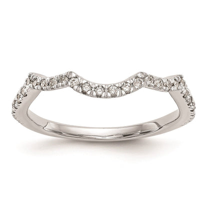 14K Weißgold Ehering mit natürlichen Diamanten