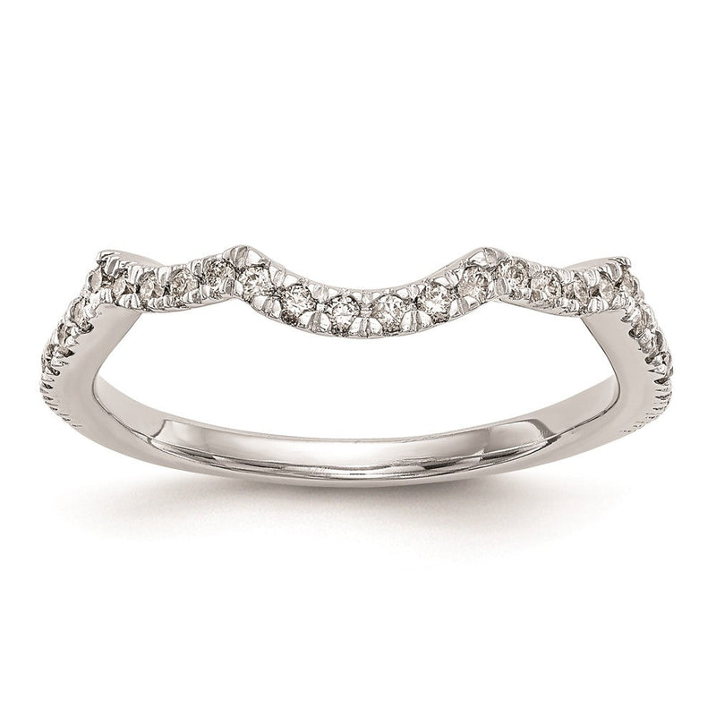 14K Weißgold Ehering mit natürlichen Diamanten