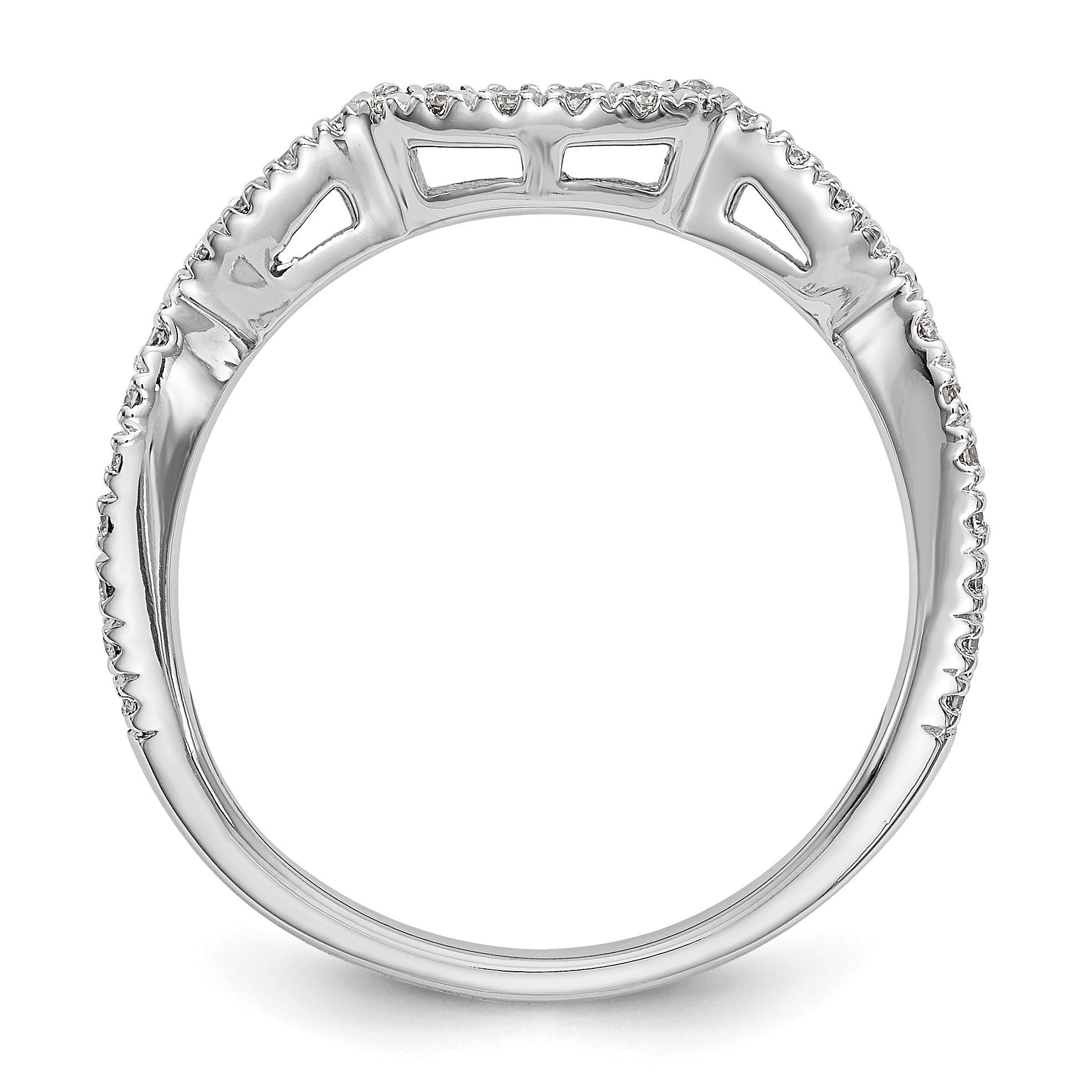 14K Weißgold Ehering mit natürlichen Diamanten