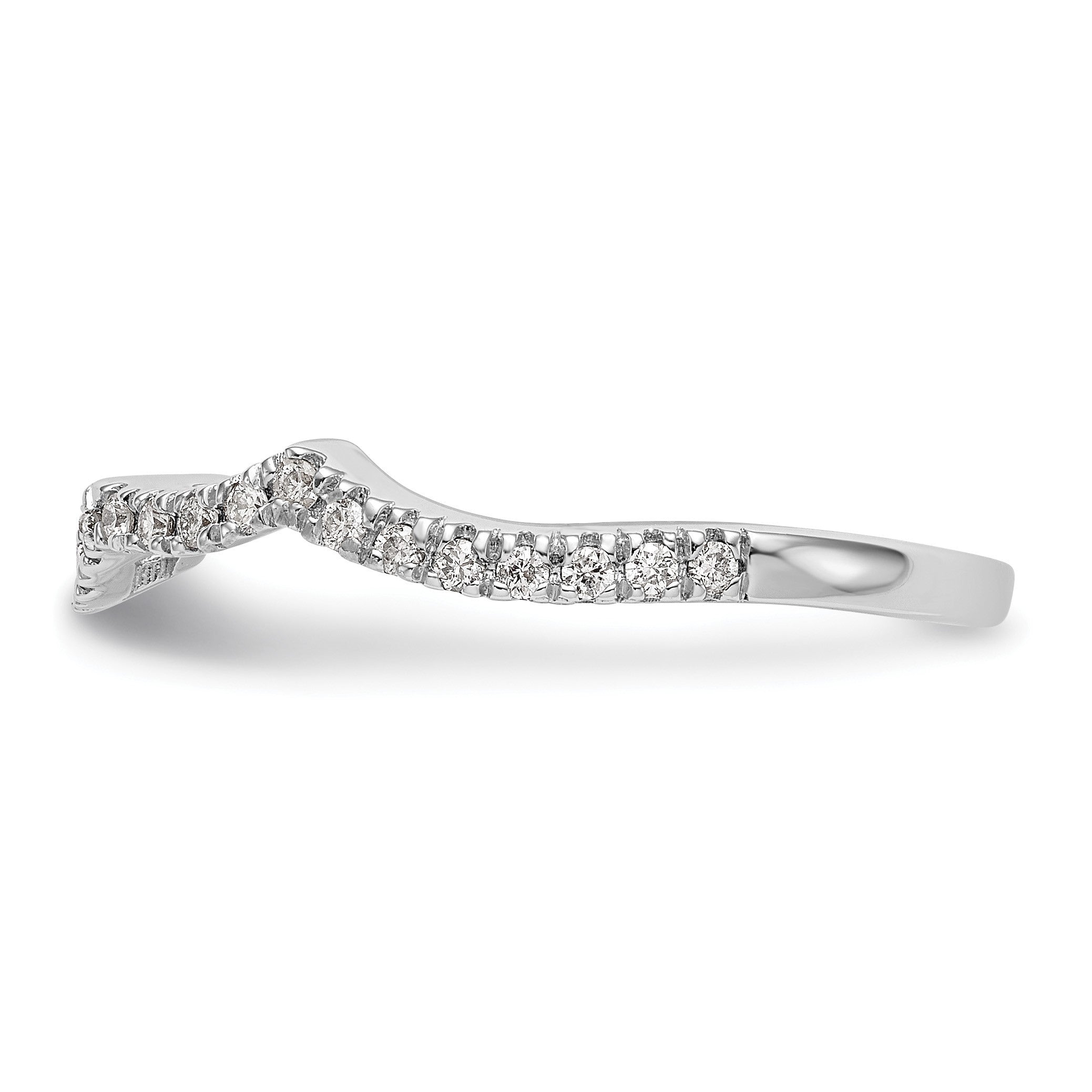 14K Weißgold Ehering mit natürlichen Diamanten