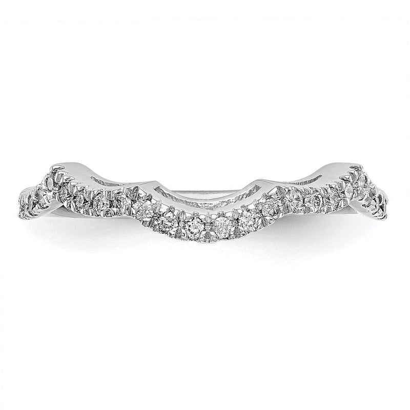 14K Weißgold Ehering mit natürlichen Diamanten