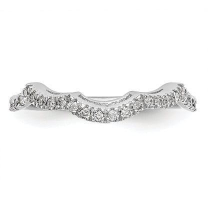14K Weißgold Ehering mit natürlichen Diamanten
