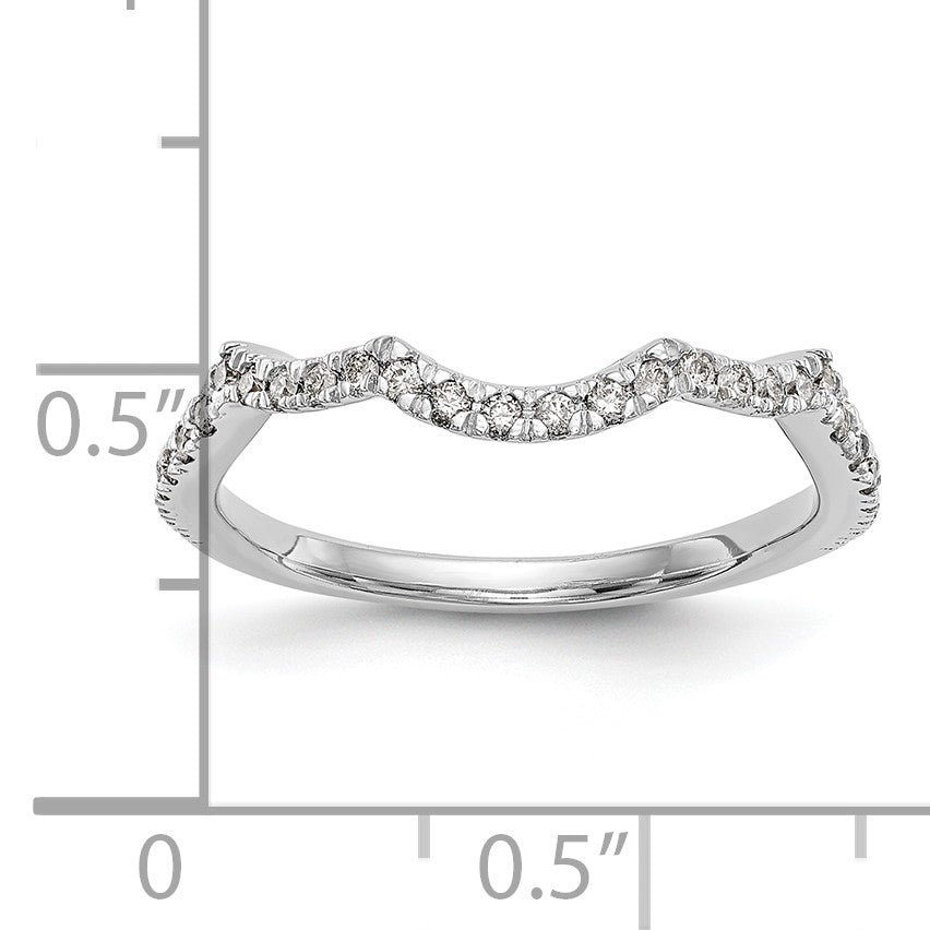 14K Weißgold Ehering mit natürlichen Diamanten