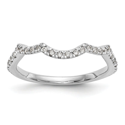 14K Weißgold Ehering mit natürlichen Diamanten