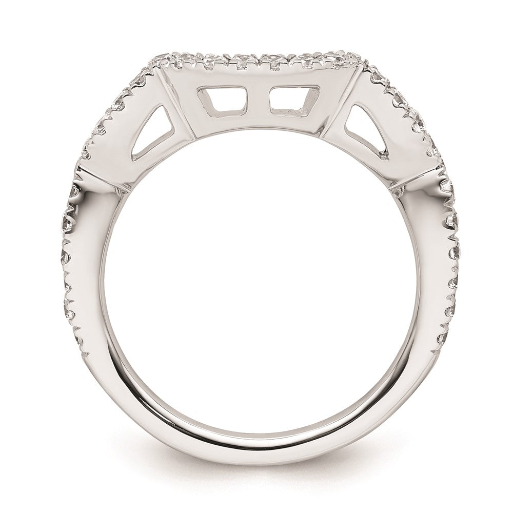 14K Weißgold Ehering mit natürlichen Diamanten
