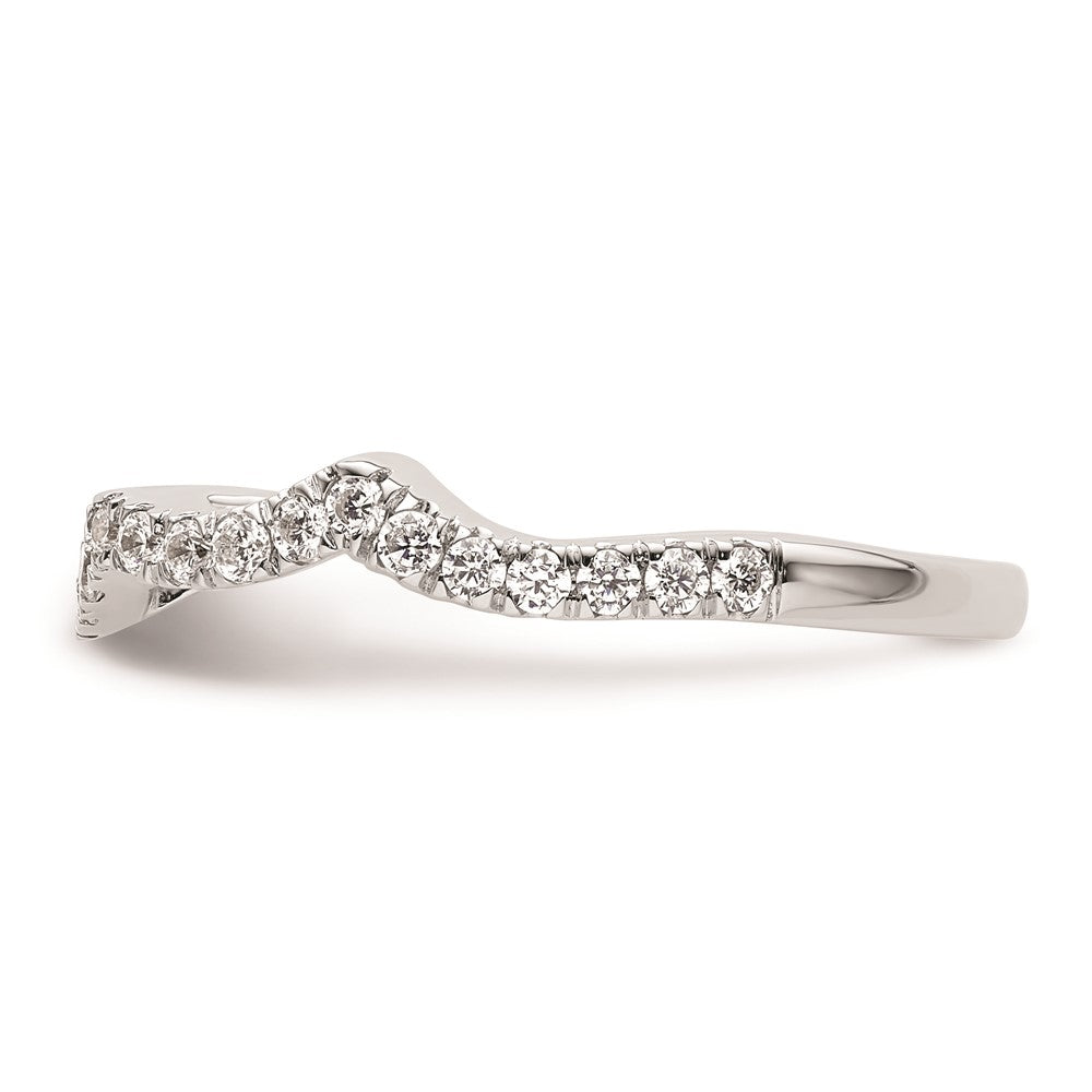 14K Weißgold Ehering mit natürlichen Diamanten