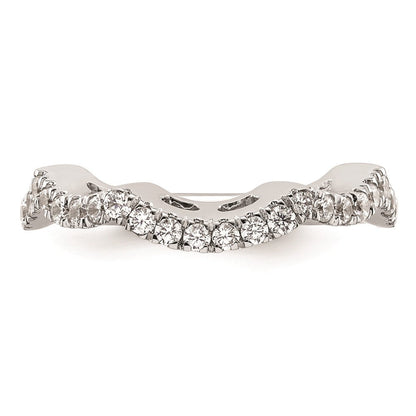 14K Weißgold Ehering mit natürlichen Diamanten