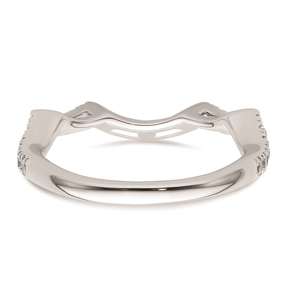 14K Weißgold Ehering mit natürlichen Diamanten