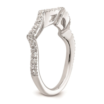 14K Weißgold Ehering mit natürlichen Diamanten