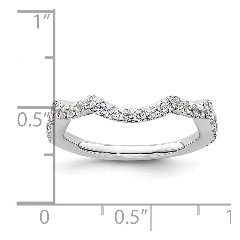 14K Weißgold Ehering mit natürlichen Diamanten