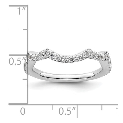 14K Weißgold Ehering mit natürlichen Diamanten