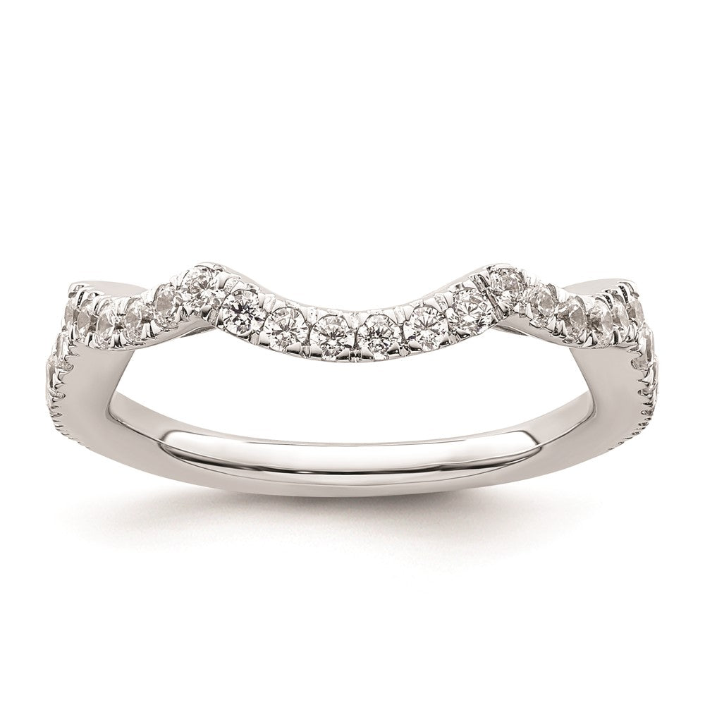 14K Weißgold Ehering mit natürlichen Diamanten