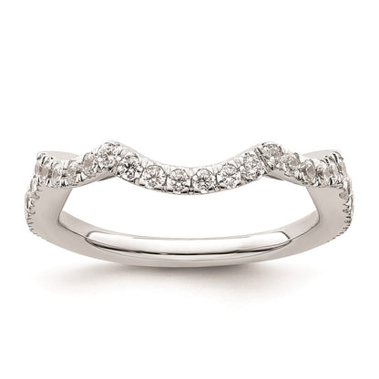 14K Weißgold Ehering mit natürlichen Diamanten