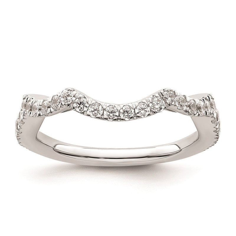 14K Weißgold Ehering mit natürlichen Diamanten