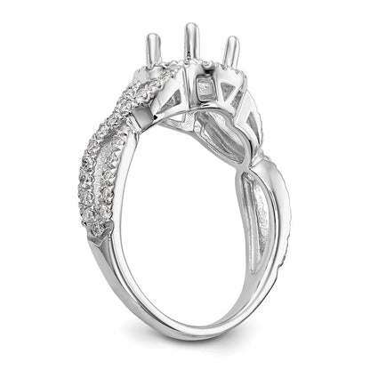 14K Weißgold True Origin 3/4 Karat Im Labor Gezüchtet Diamant Vs/si D E F Halbfassung Rund Heiligenschein Verlobungsring