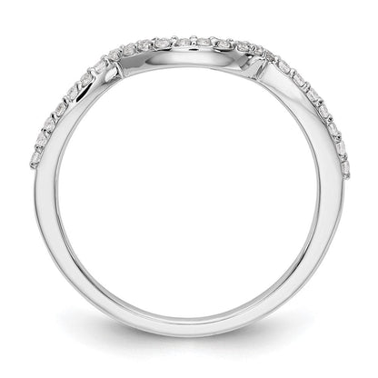 14K Weißgold Ehering mit echten Diamanten