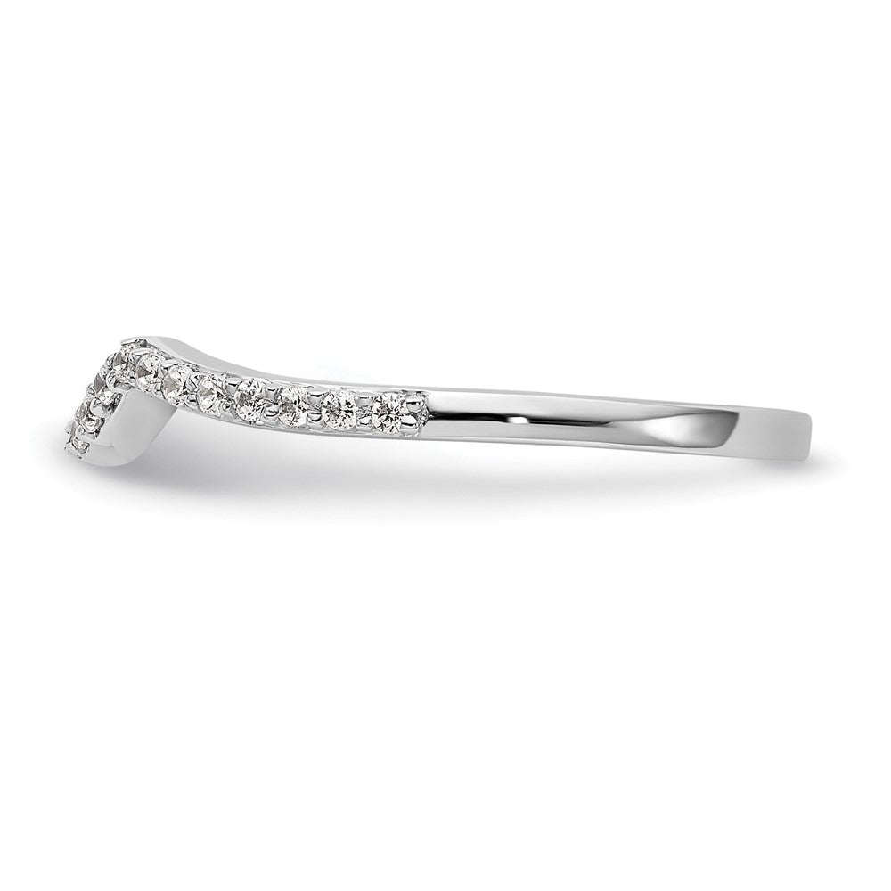 14K Weißgold Ehering mit echten Diamanten