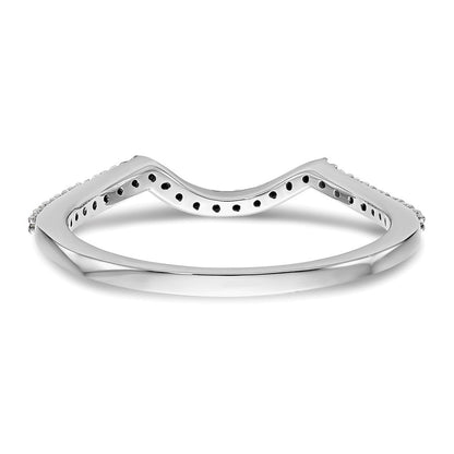 14K Weißgold Ehering mit echten Diamanten