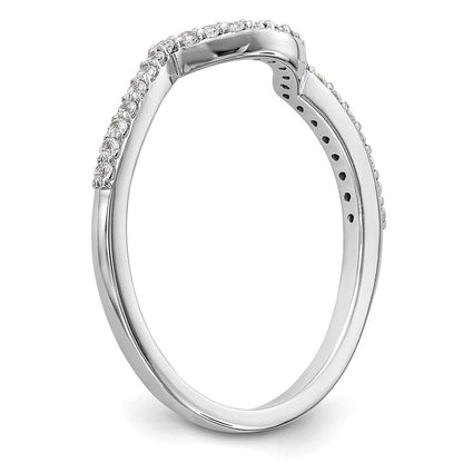 14K Weißgold Ehering mit echten Diamanten