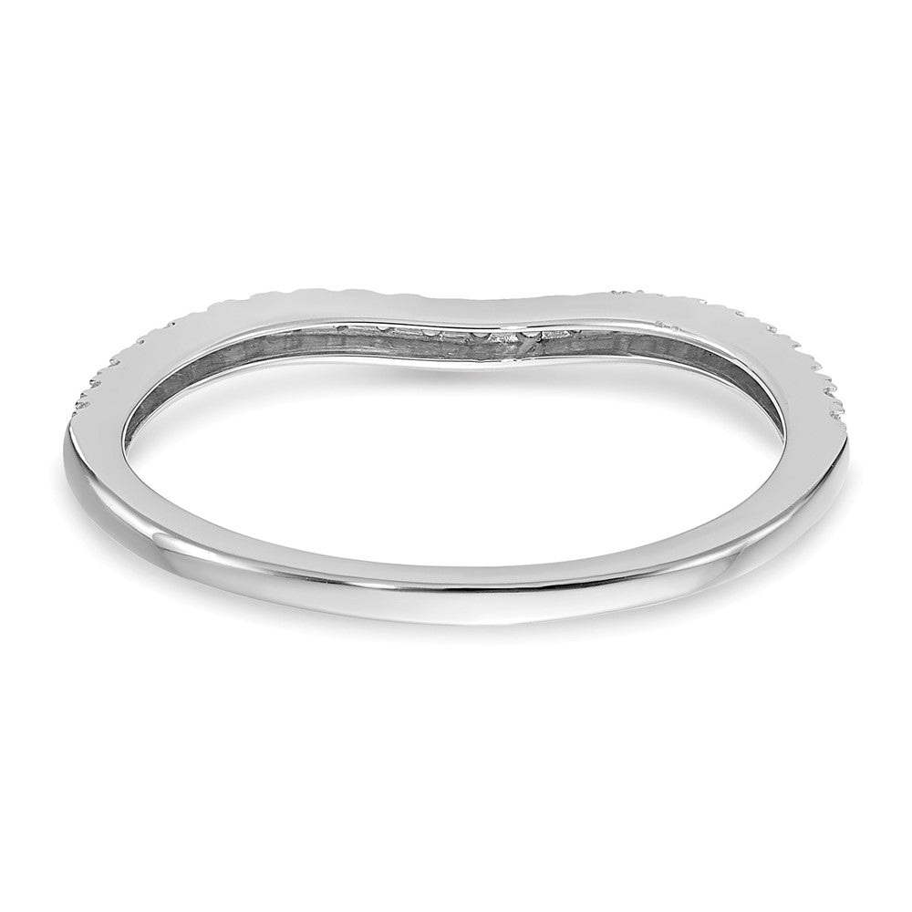 14K Weißgold Ehering mit echten Diamanten