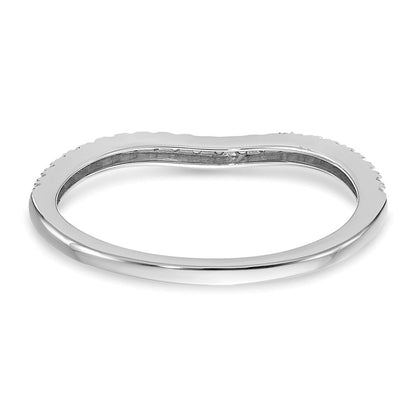 14K Weißgold Ehering mit echten Diamanten