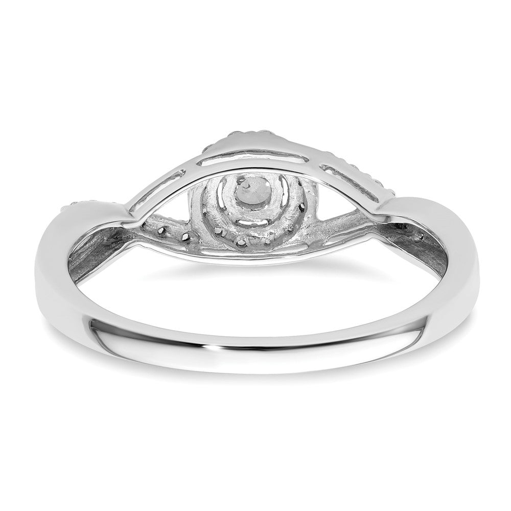 14K Weißgold Verlobungsring mit 0,25 ct. im Rundschliff, Laborgezüchteter Diamant, VS/SI+ G+, mit Halo-Fassung