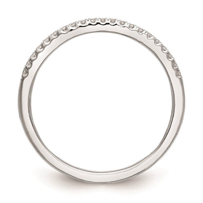 14K Weißgold Trauring mit natürlichen Diamanten