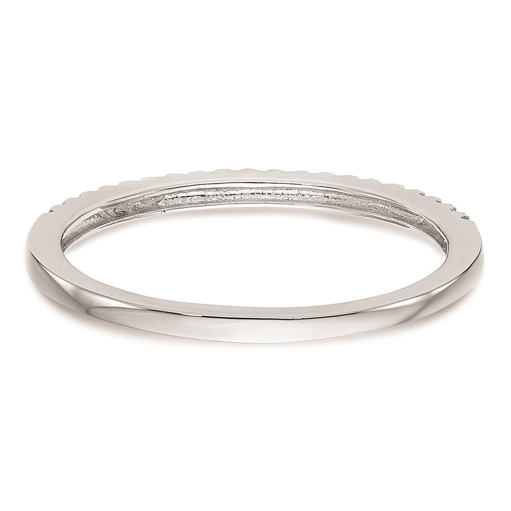 14K Weißgold Trauring mit natürlichen Diamanten