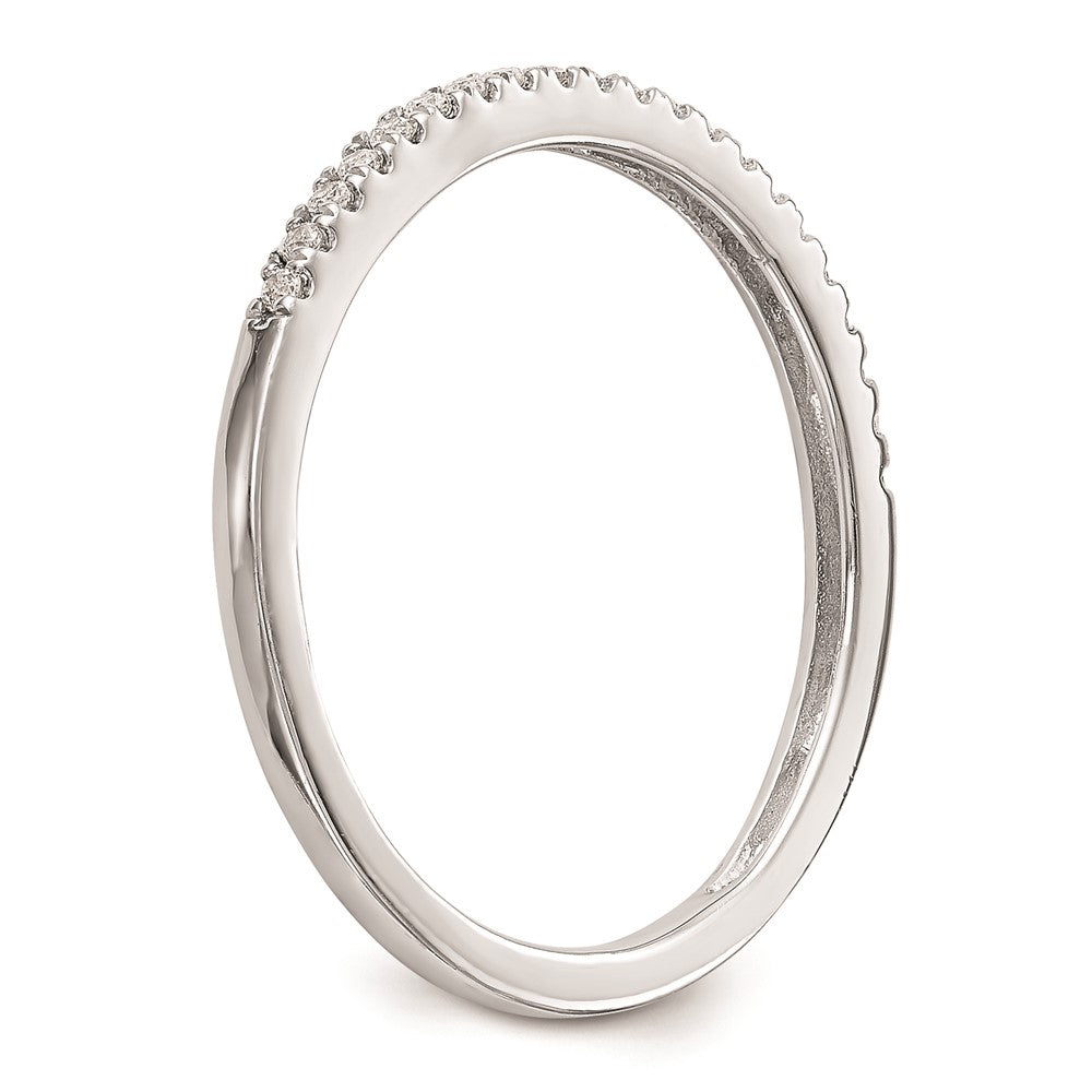 14K Weißgold Trauring mit natürlichen Diamanten