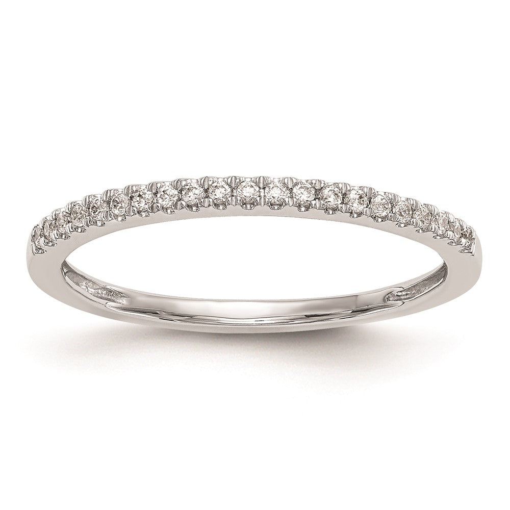 14K Weißgold Trauring mit natürlichen Diamanten