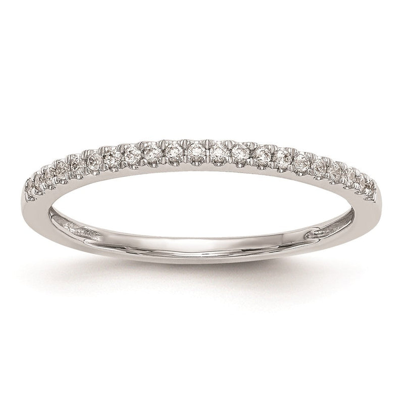 14K Weißgold Trauring mit natürlichen Diamanten