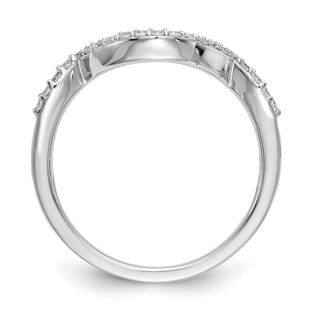14K Weißgold Ehering mit natürlichen Diamanten