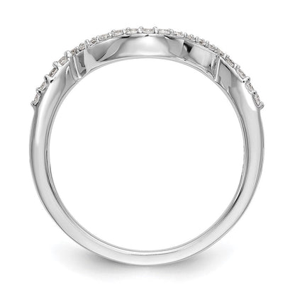 14K Weißgold Ehering mit natürlichen Diamanten