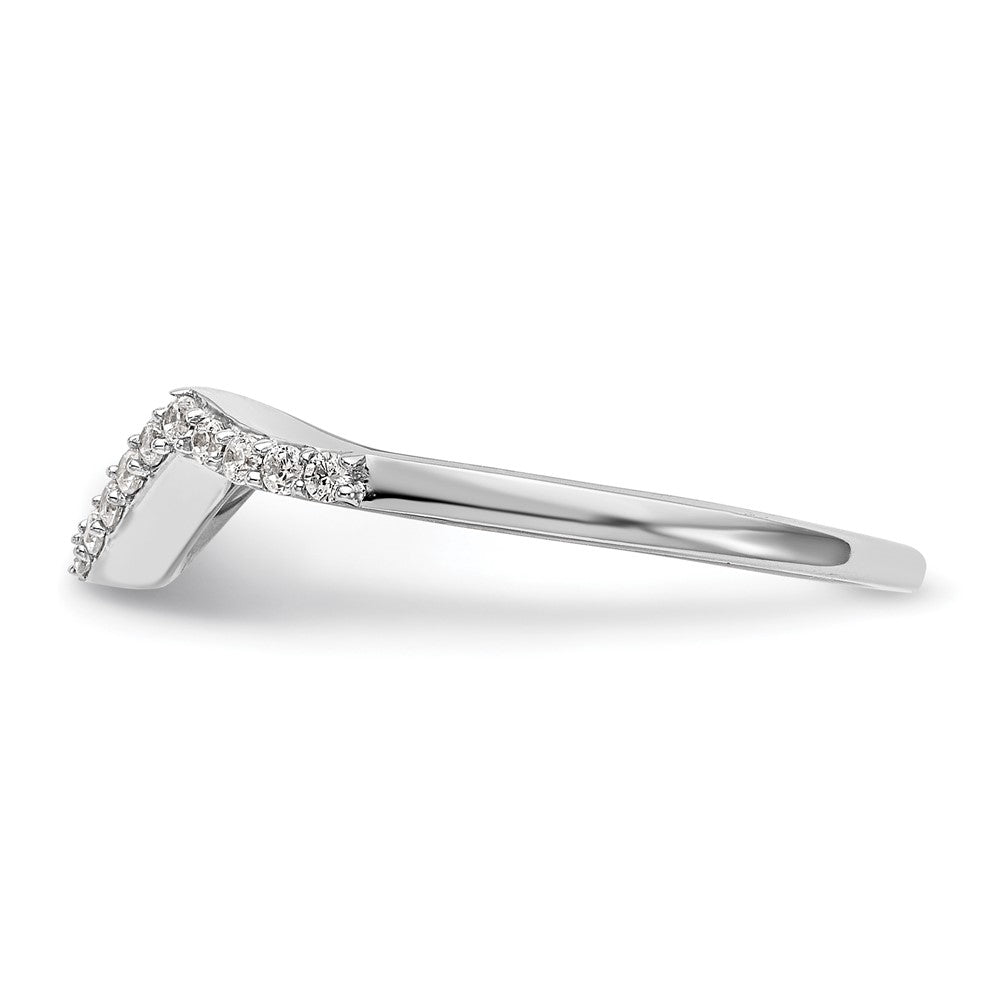 14K Weißgold Ehering mit natürlichen Diamanten