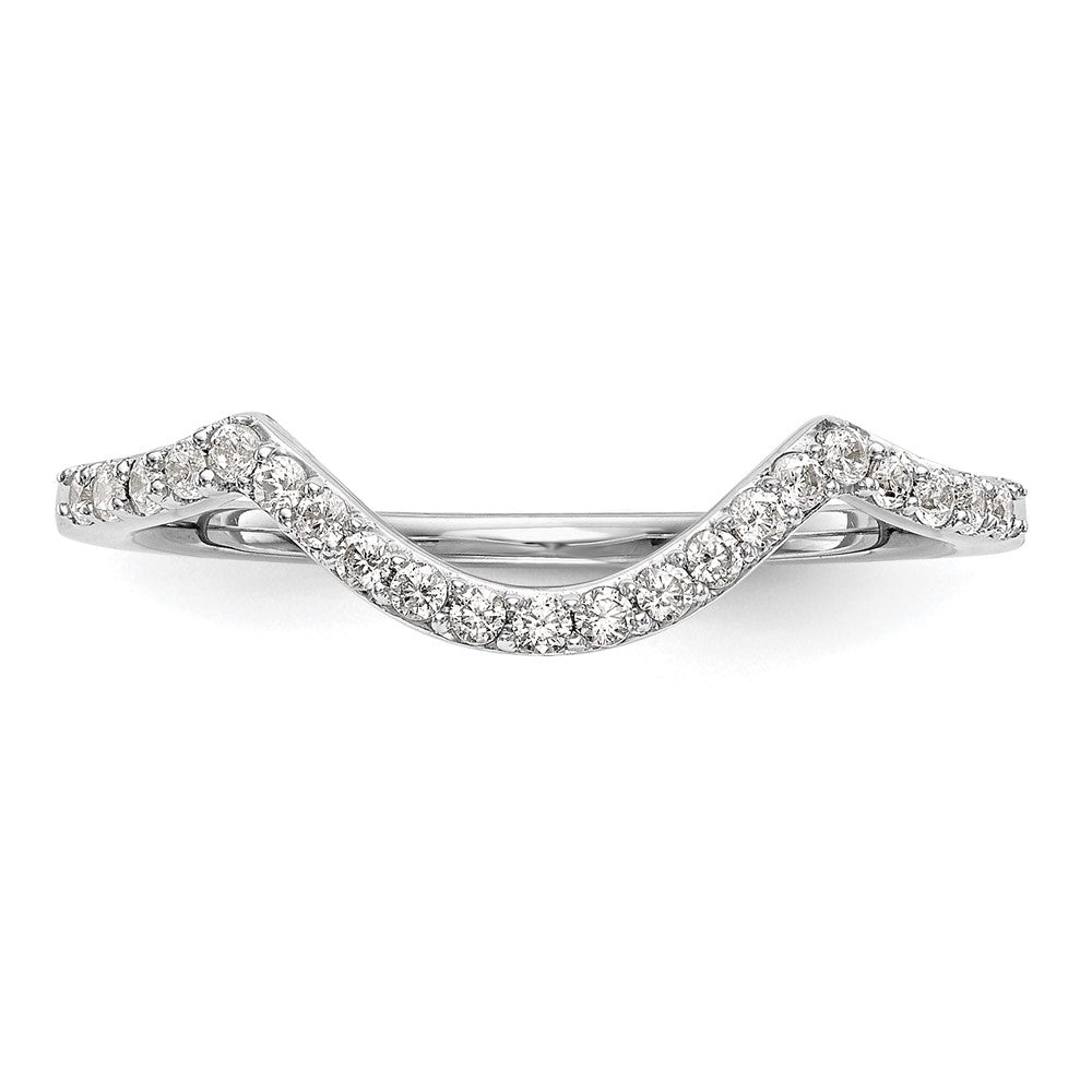 14K Weißgold Ehering mit natürlichen Diamanten