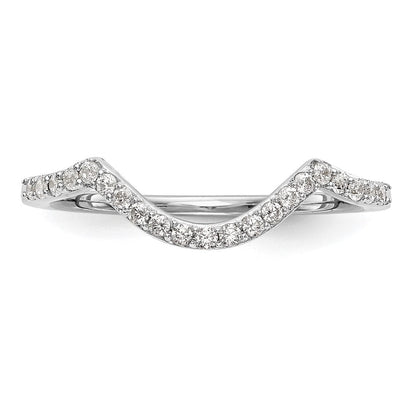14K Weißgold Ehering mit natürlichen Diamanten