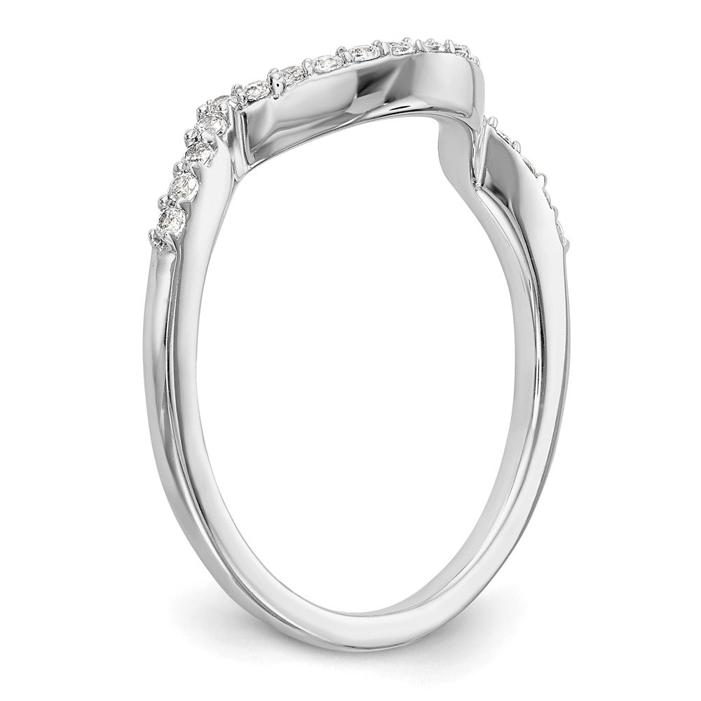 14K Weißgold Ehering mit natürlichen Diamanten