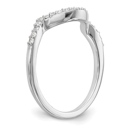 14K Weißgold Ehering mit natürlichen Diamanten