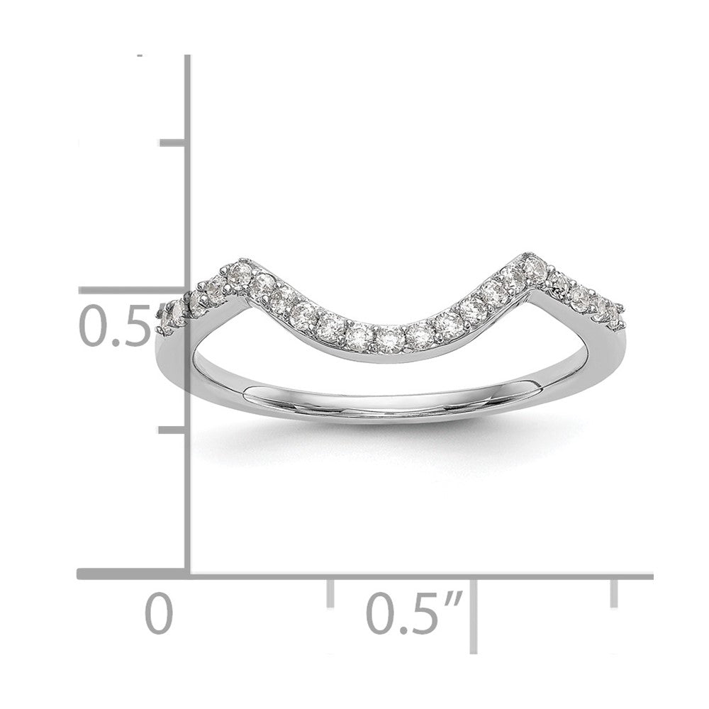 14K Weißgold Ehering mit natürlichen Diamanten