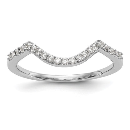 14K Weißgold Ehering mit natürlichen Diamanten