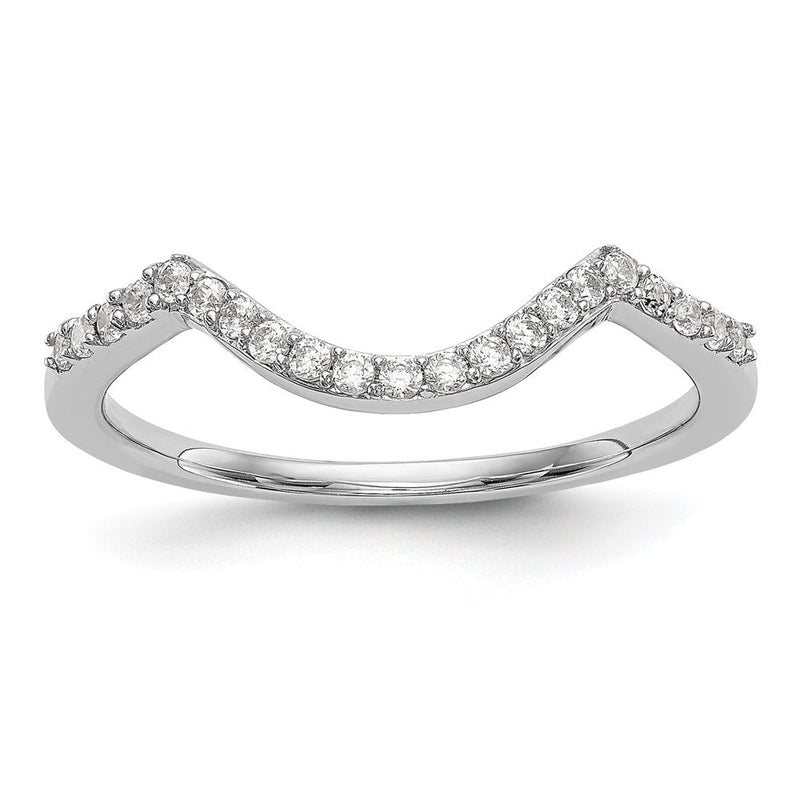 14K Weißgold Ehering mit natürlichen Diamanten