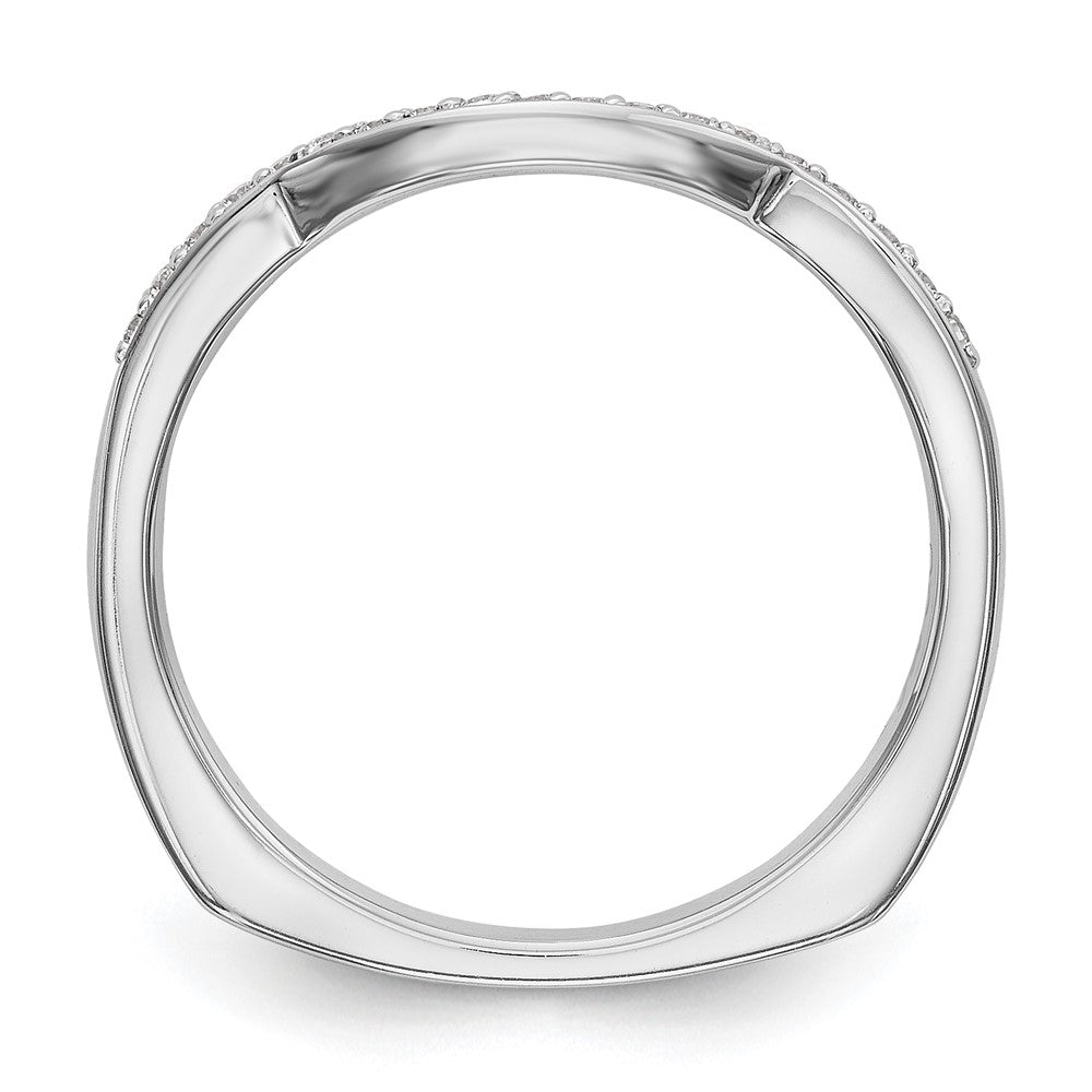 14K Weißgold Ehering mit natürlichen Diamanten