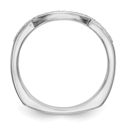 14K Weißgold Ehering mit natürlichen Diamanten