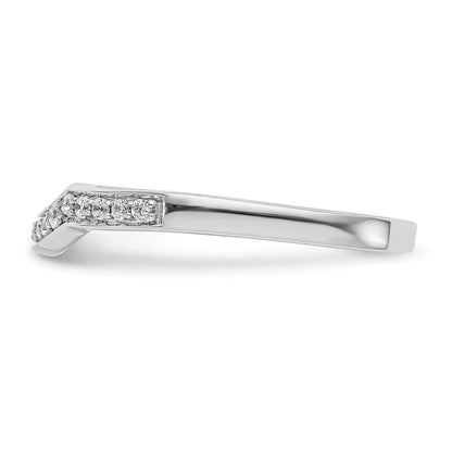14K Weißgold Ehering mit natürlichen Diamanten