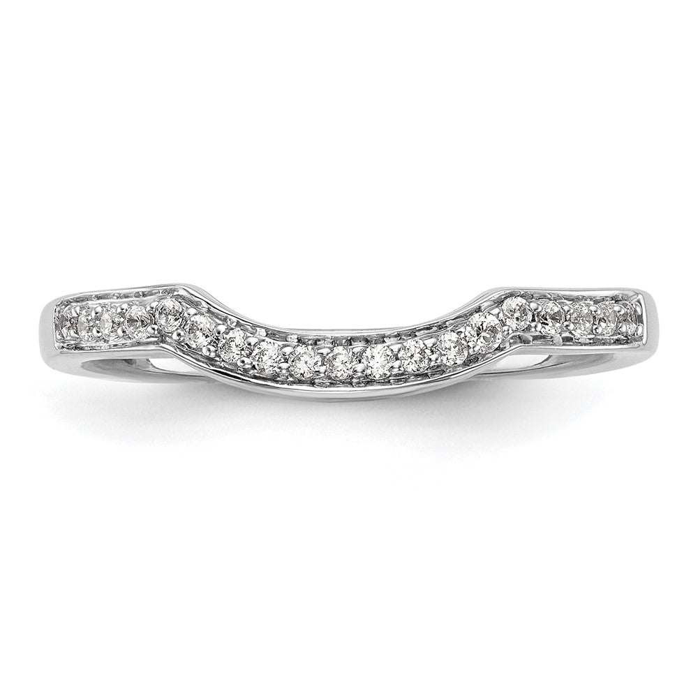 14K Weißgold Ehering mit natürlichen Diamanten