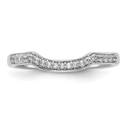 14K Weißgold Ehering mit natürlichen Diamanten